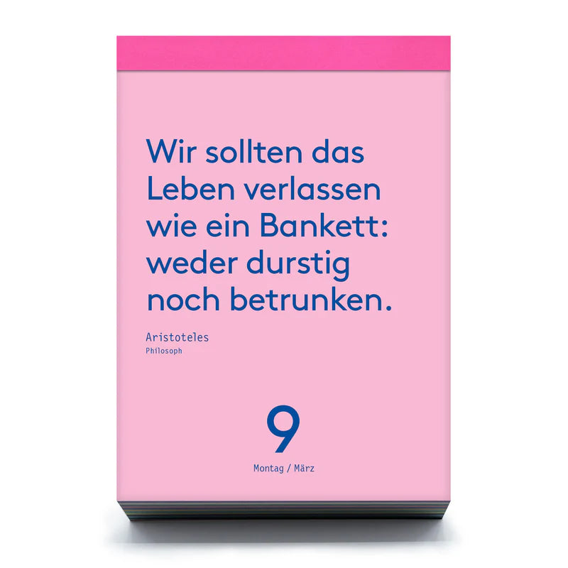 Tagesabreiskalender | Denkpause 2026