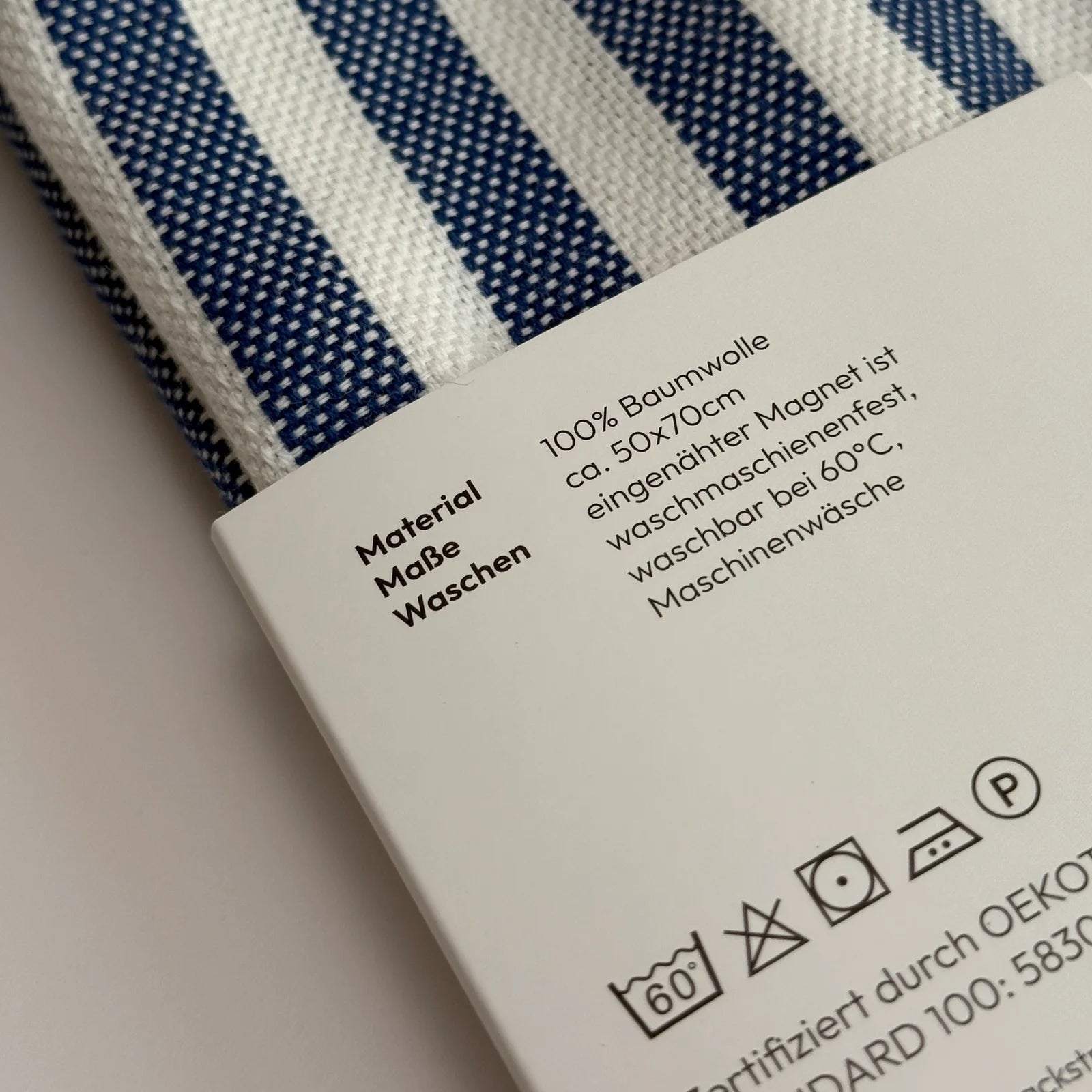 Magnetisches Küchentuch | Gestreift Blau