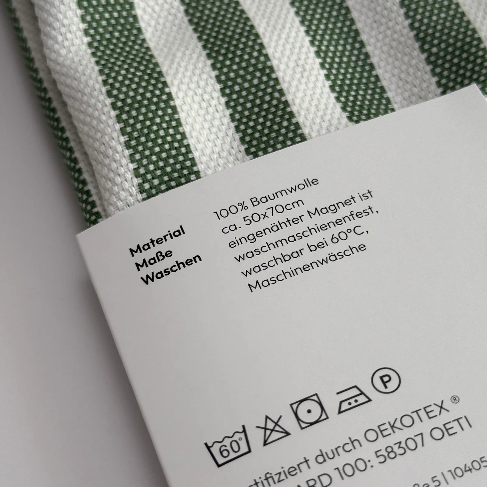 Magnetisches Küchentuch | Gestreift Grün