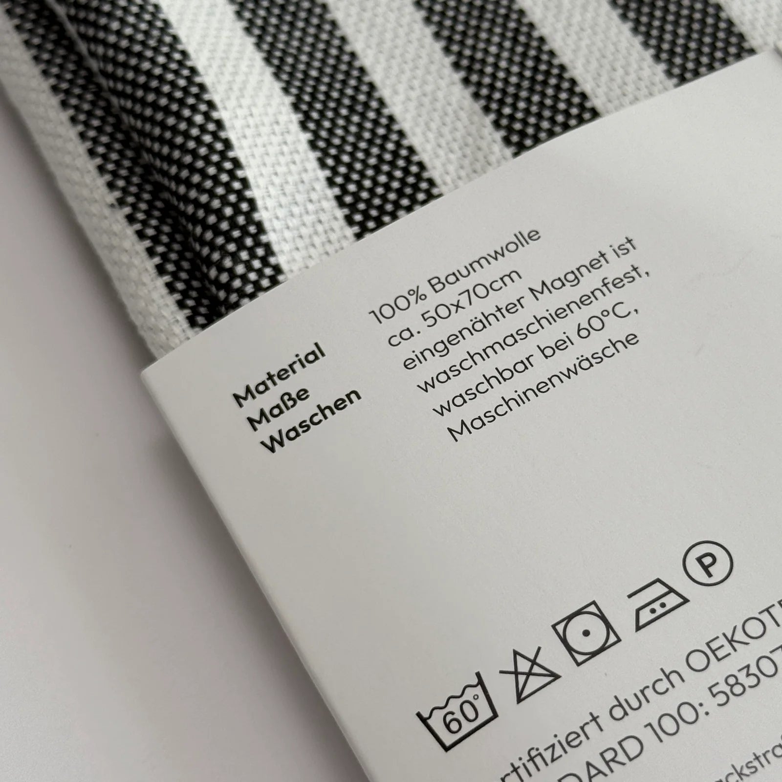 Magnetisches Küchentuch | gestreift schwarz