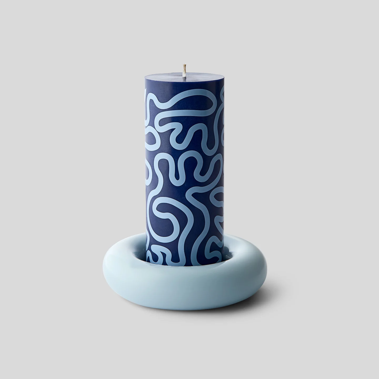 Kerzenhalter Bob | Groß Hellblau