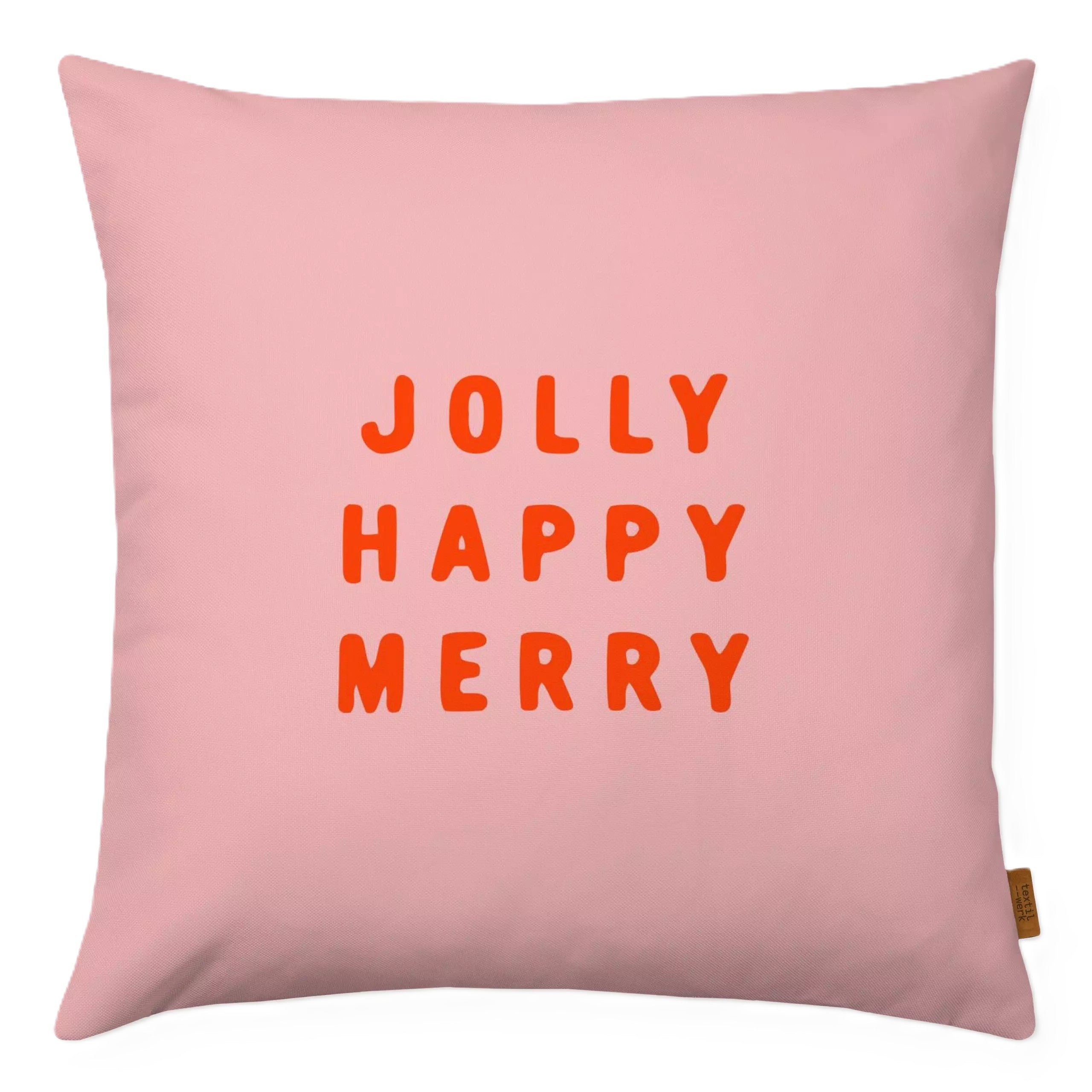Kissenbezug | Jolly Happy Merry Rot/Pink