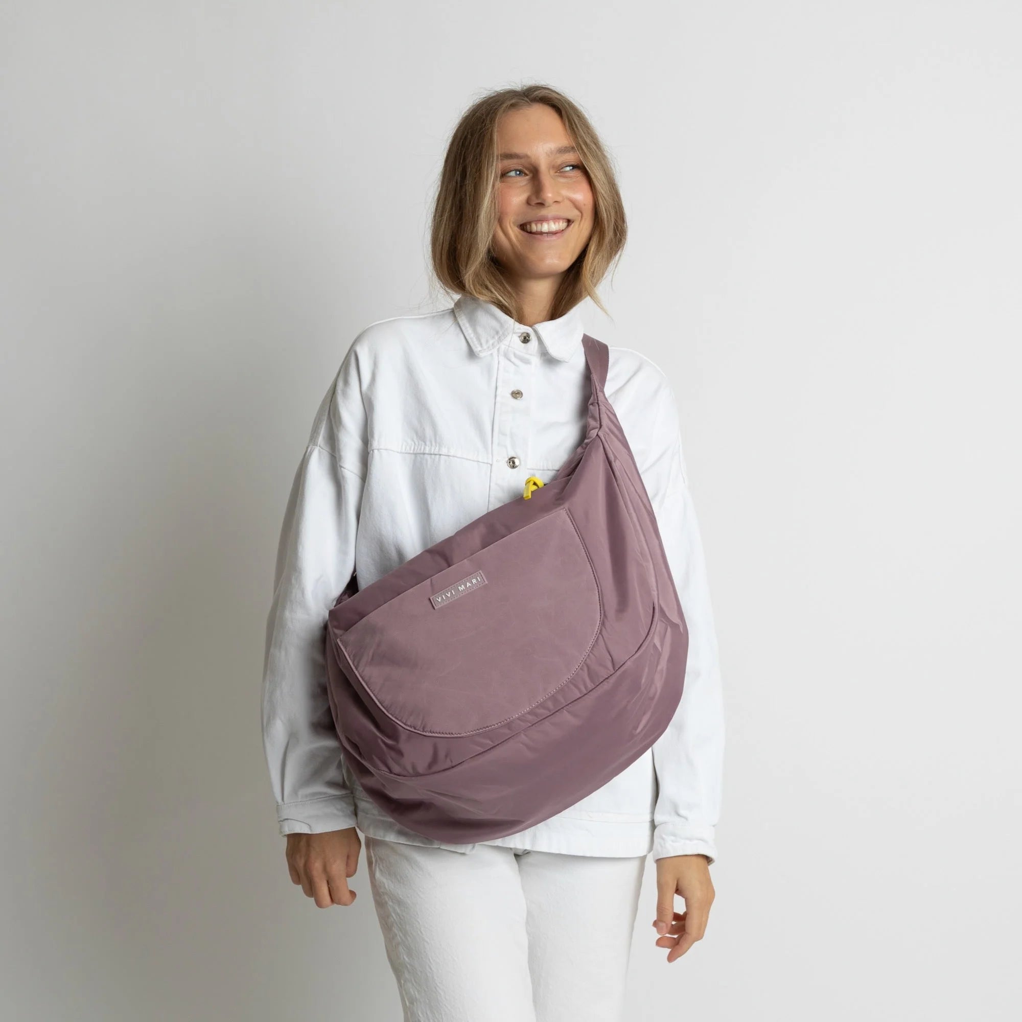 Padded Hip Bag Oversized | Ash Plum