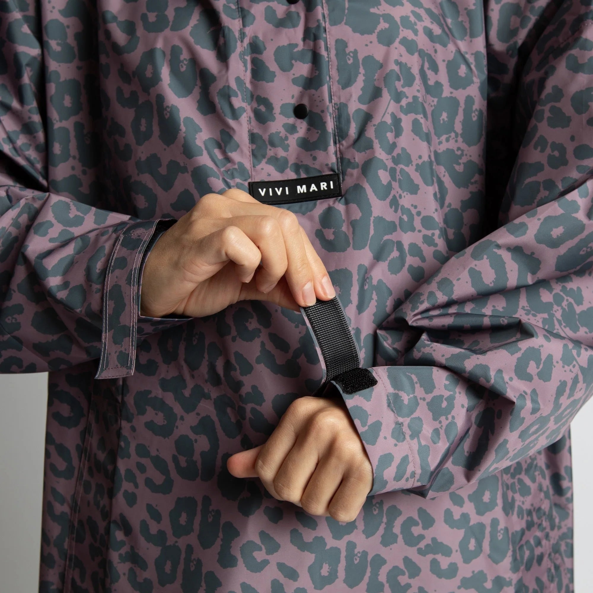 Regenponcho Leo Splashes | Dark Grey/Ash Plum