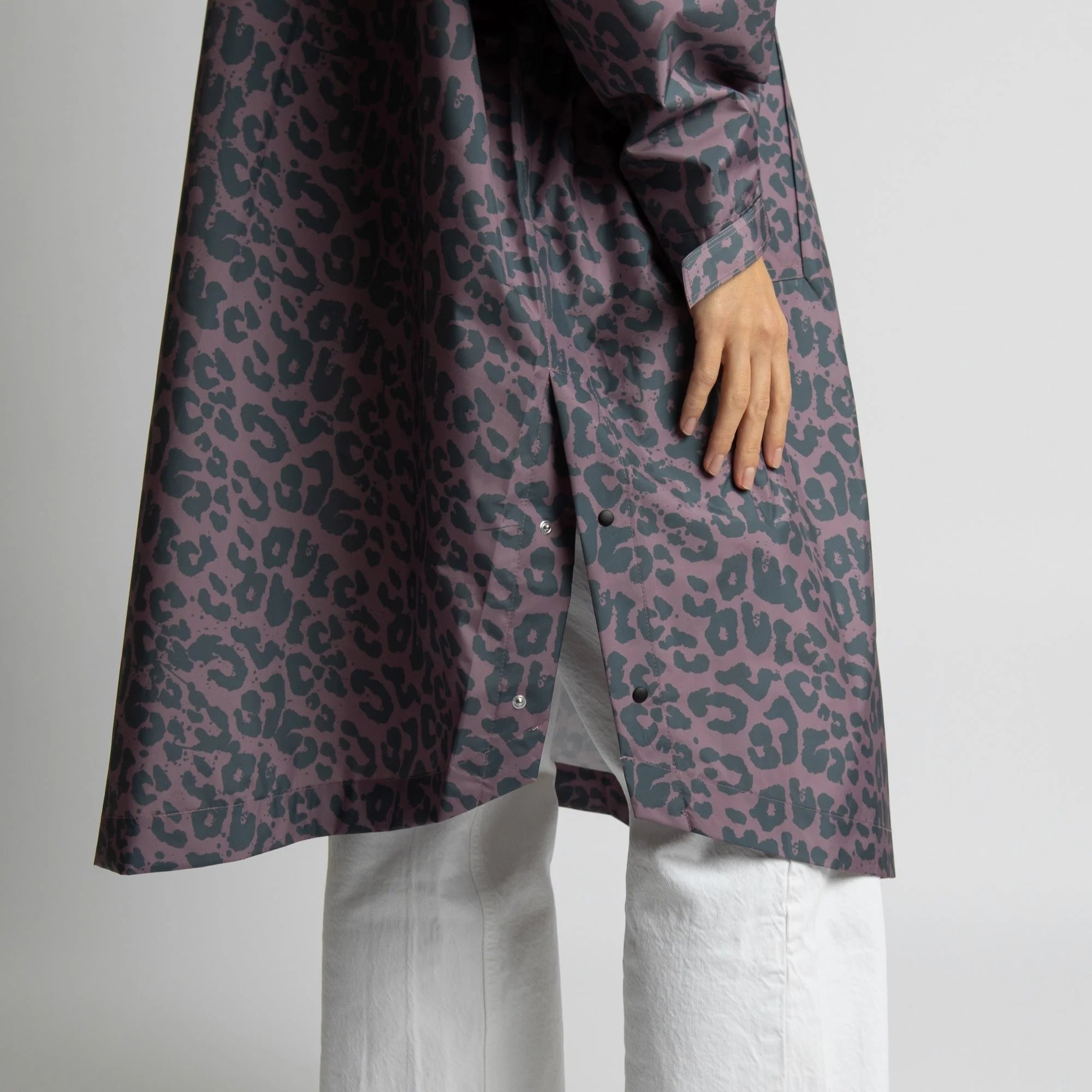 Regenponcho Leo Splashes | Dark Grey/Ash Plum