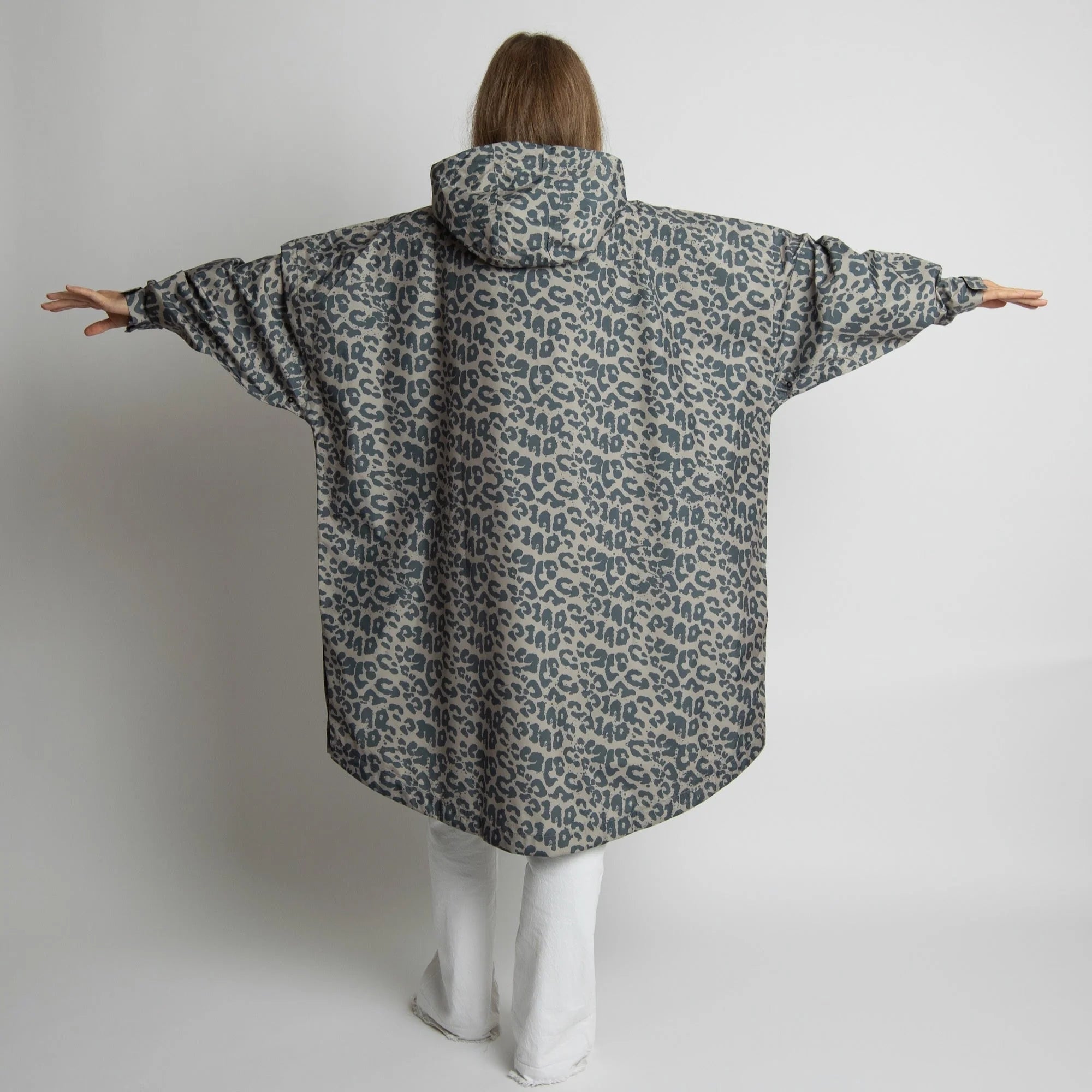 Regenponcho Leo Splashes | Dark Grey/Mushroom