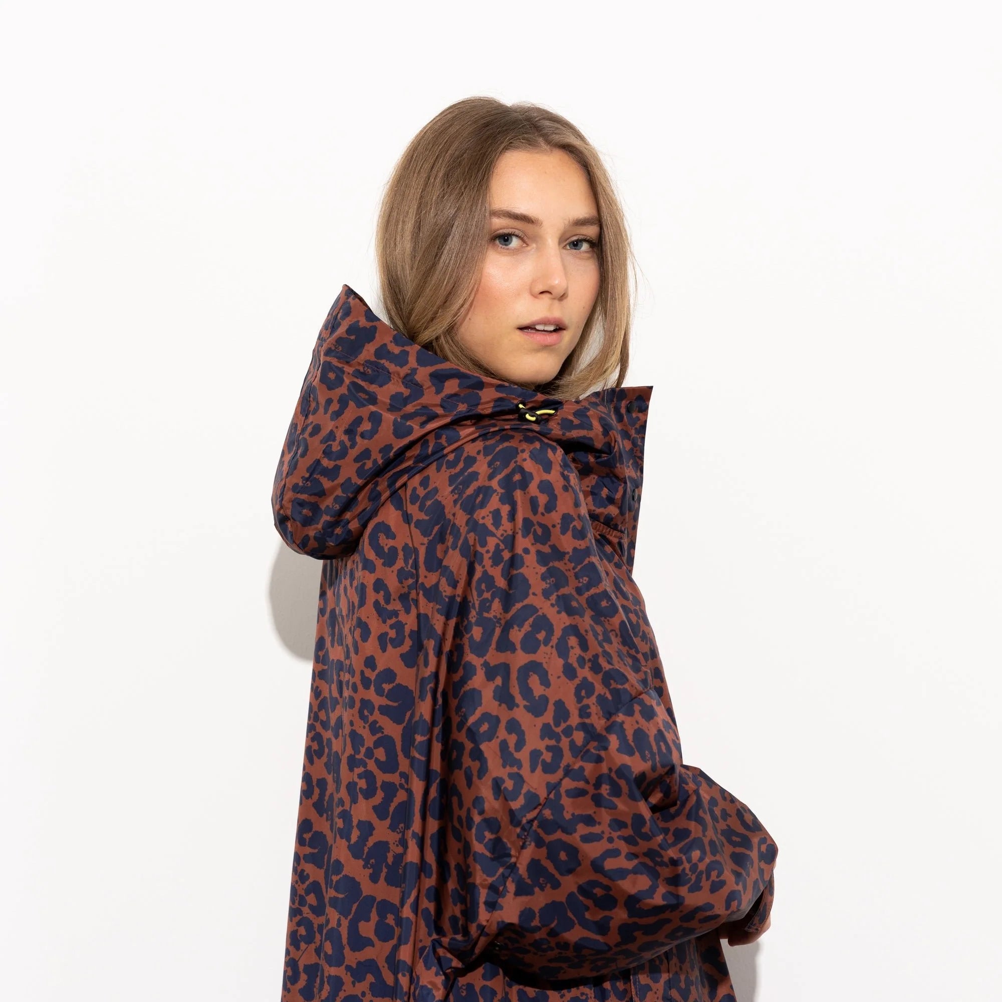 Regenponcho Leo Splashes | navy/rust