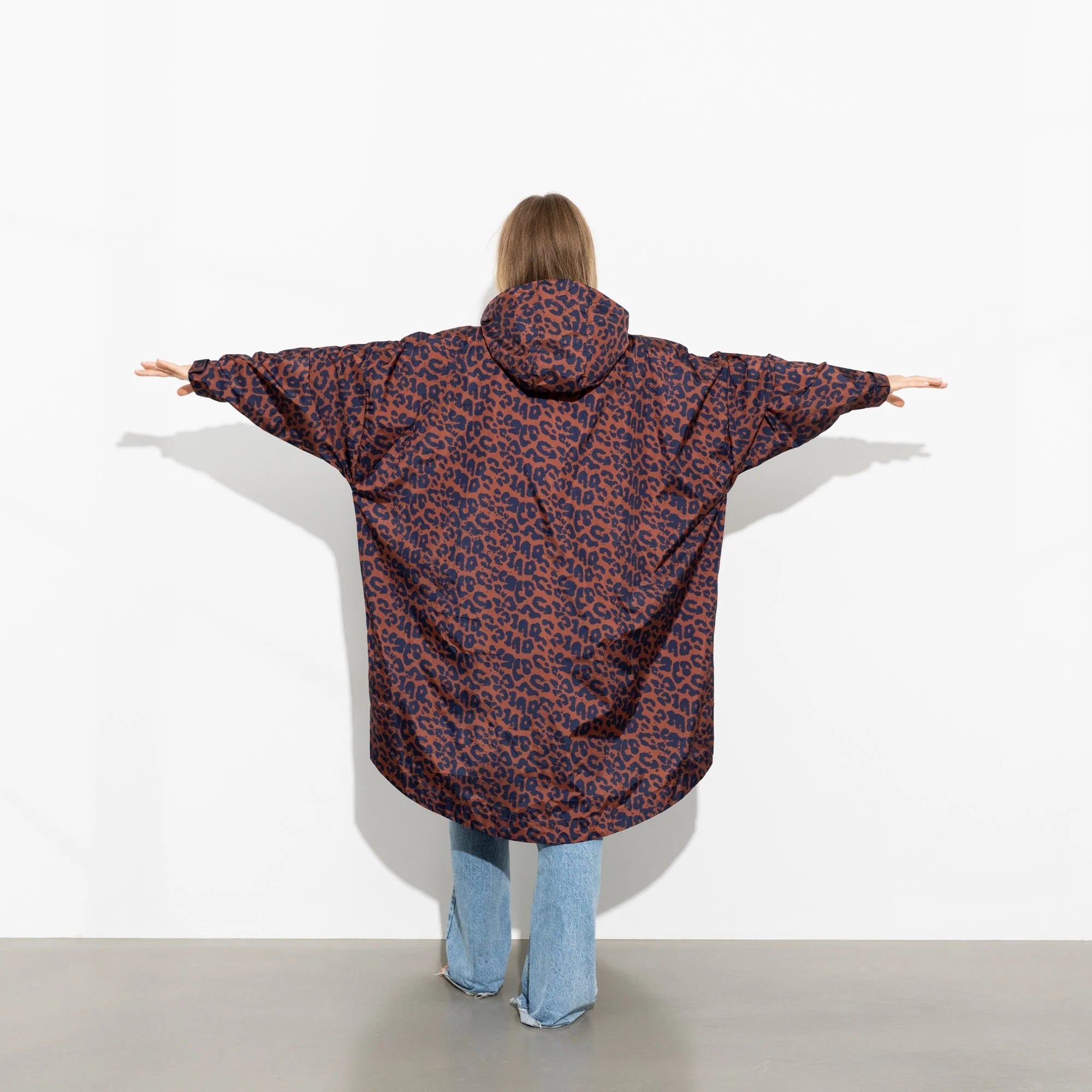 Regenponcho Leo Splashes | navy/rust