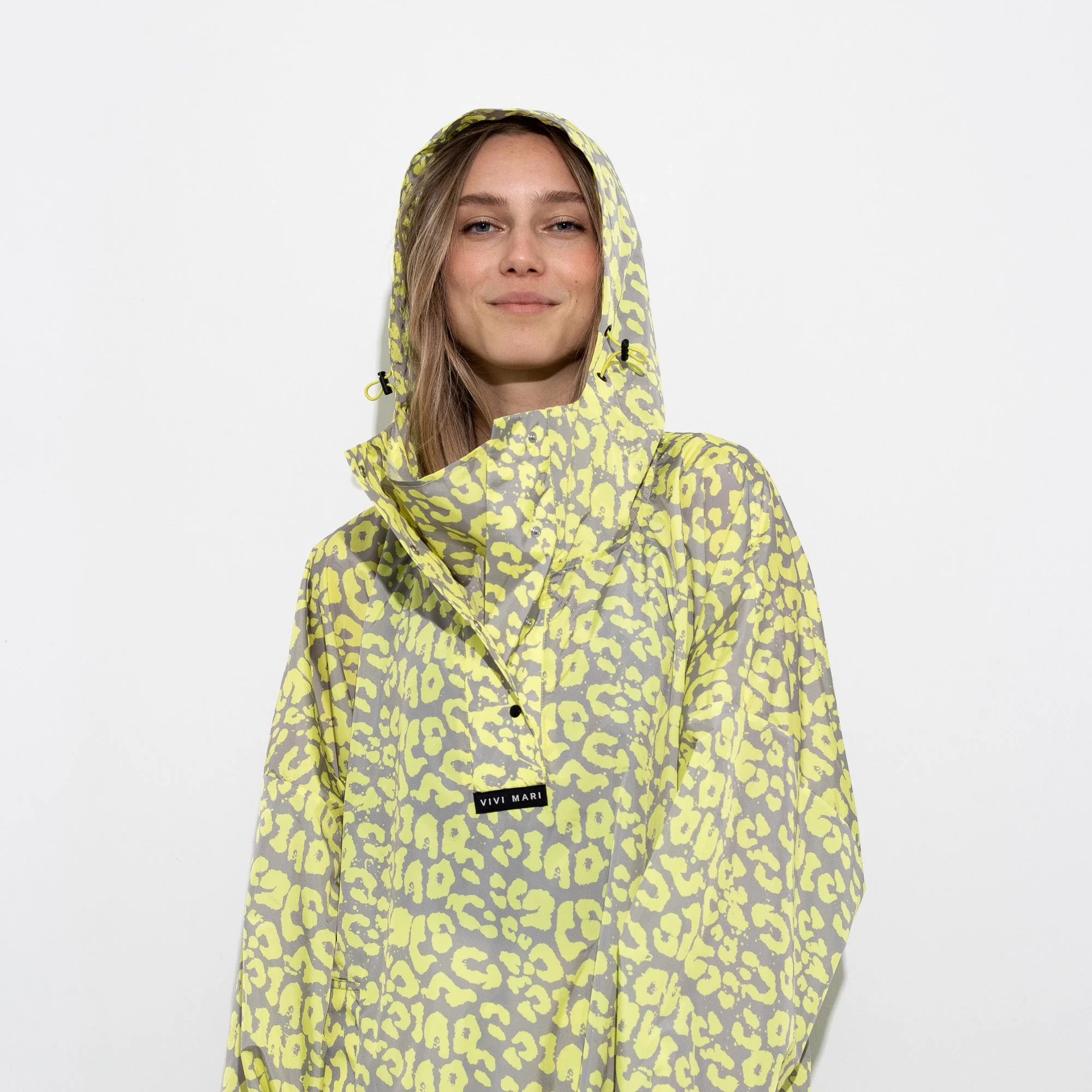 Regenponcho Leo Splashes | yellow/grey
