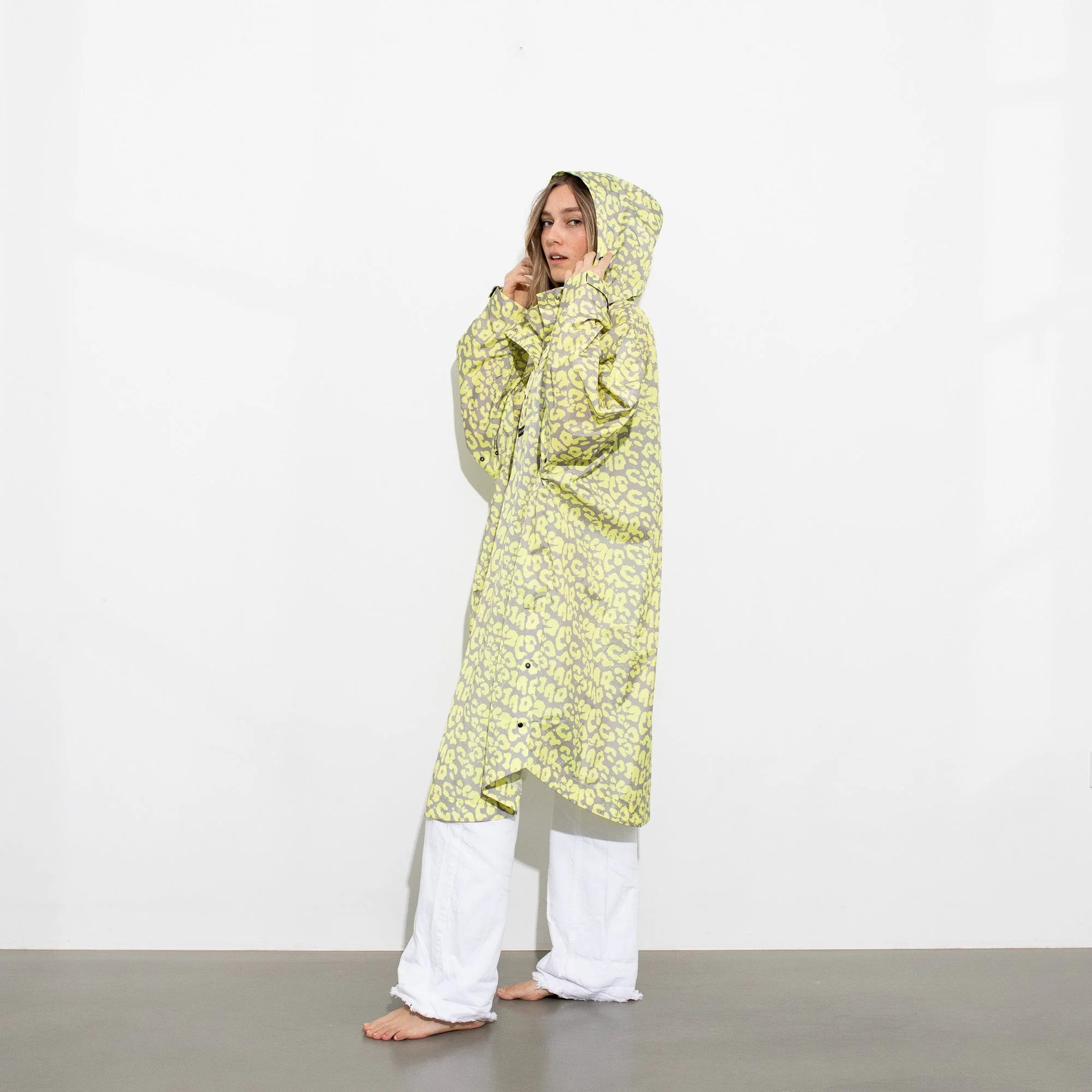 Regenponcho Leo Splashes | yellow/grey