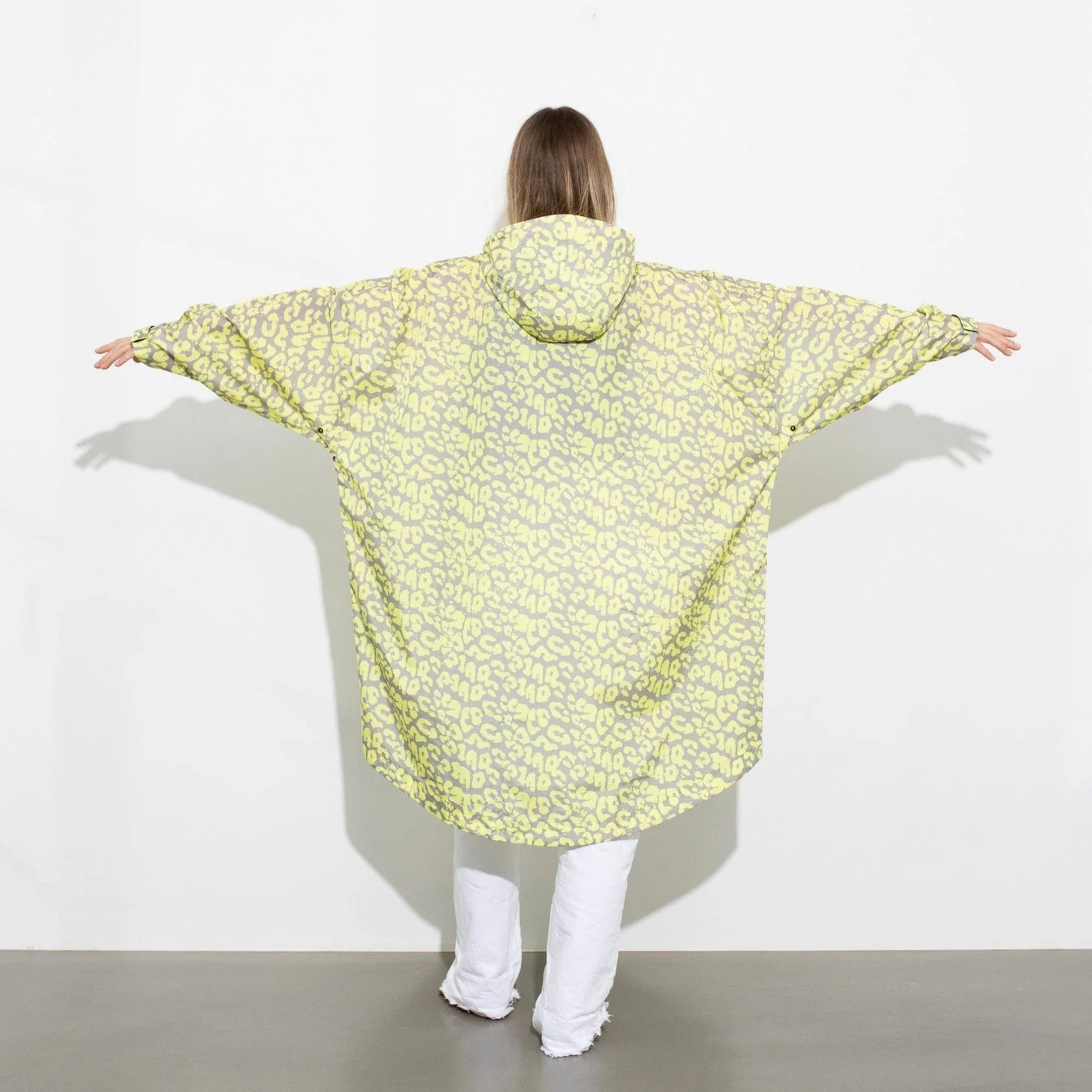 Regenponcho Leo Splashes | yellow/grey