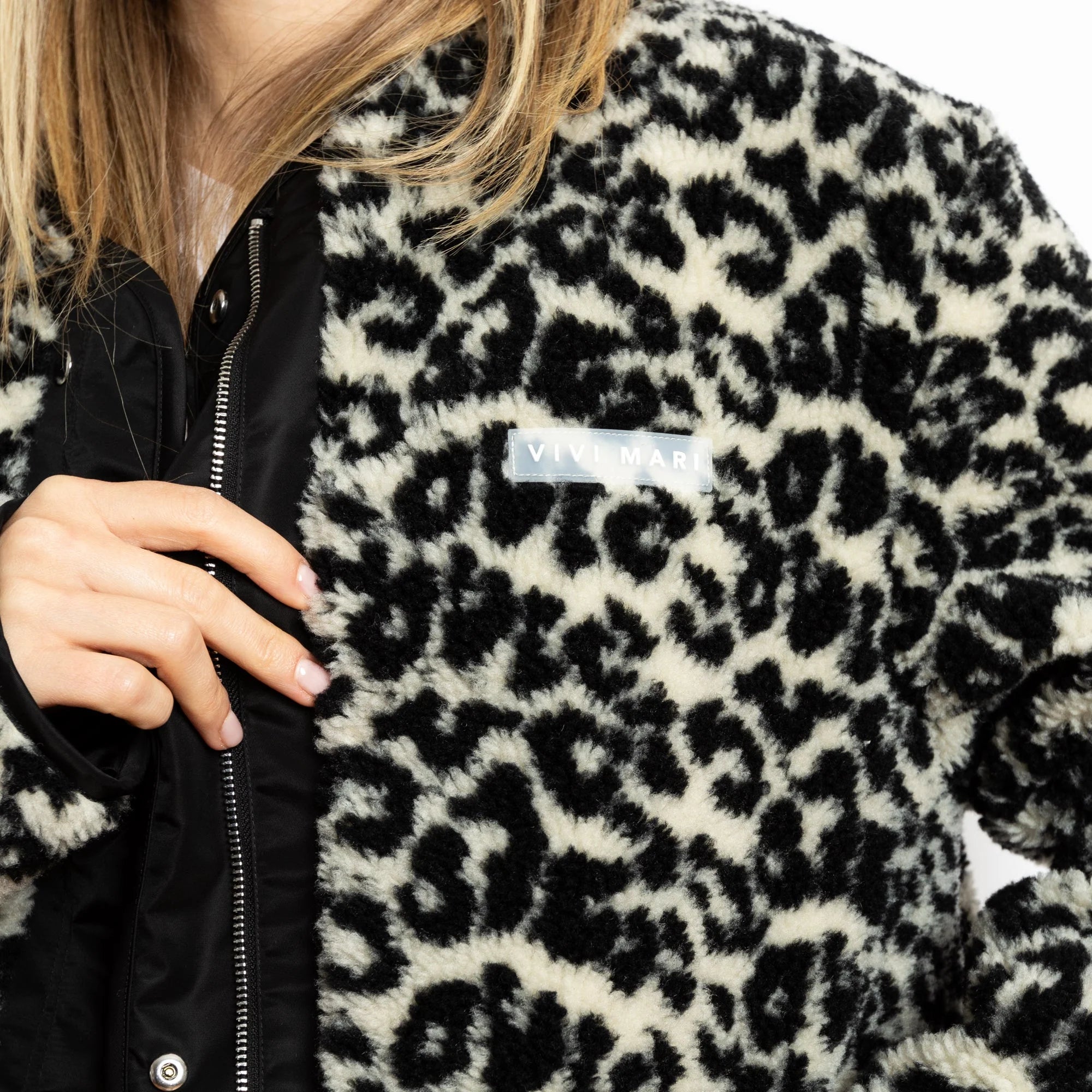 Reversible Bomber Jacke | Black/Leo Black-Sand