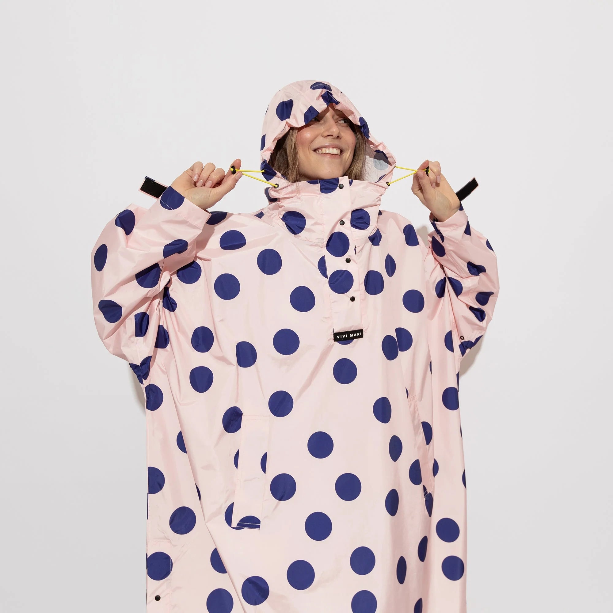 Regenponcho | Dots | powder/blue