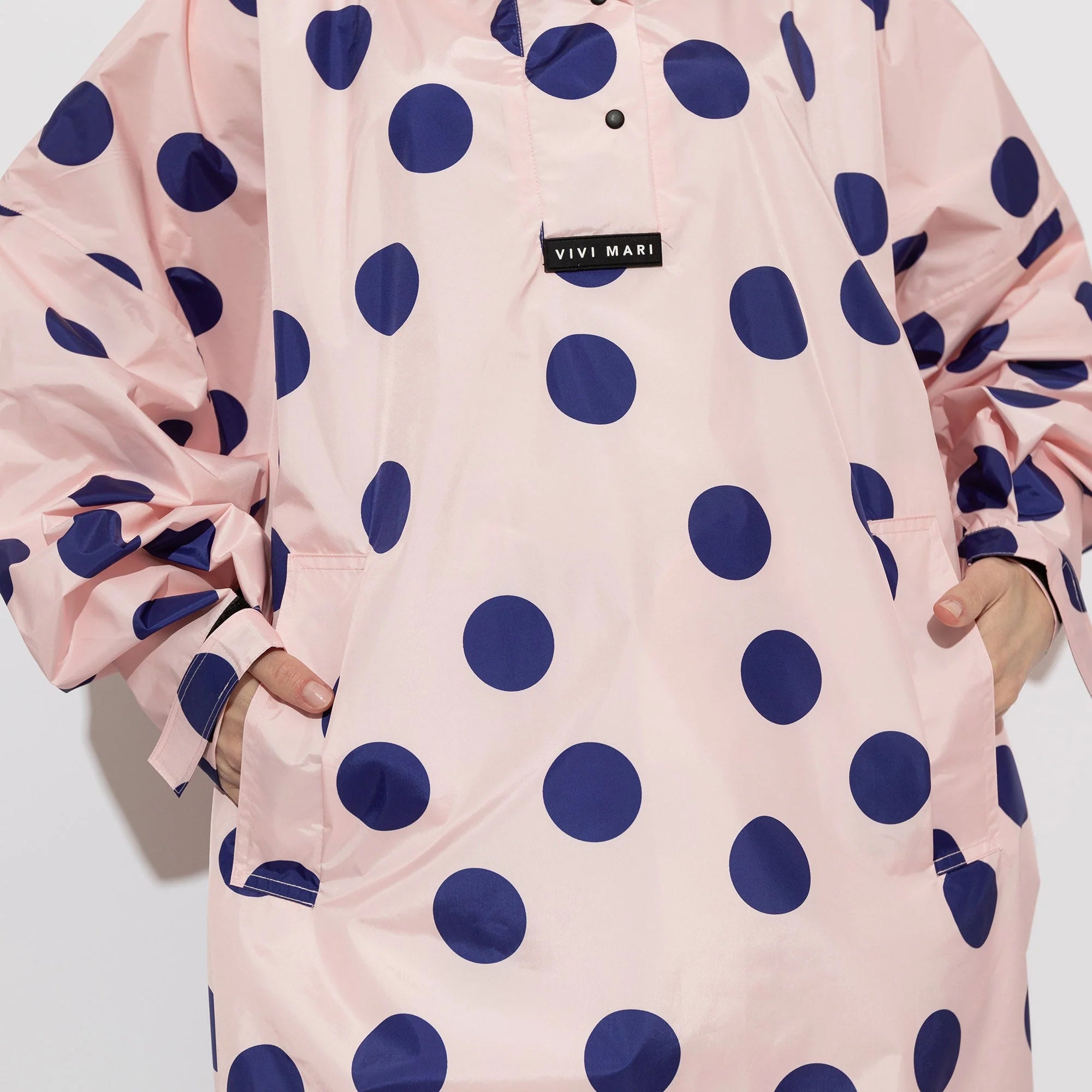 Regenponcho | Dots | powder/blue