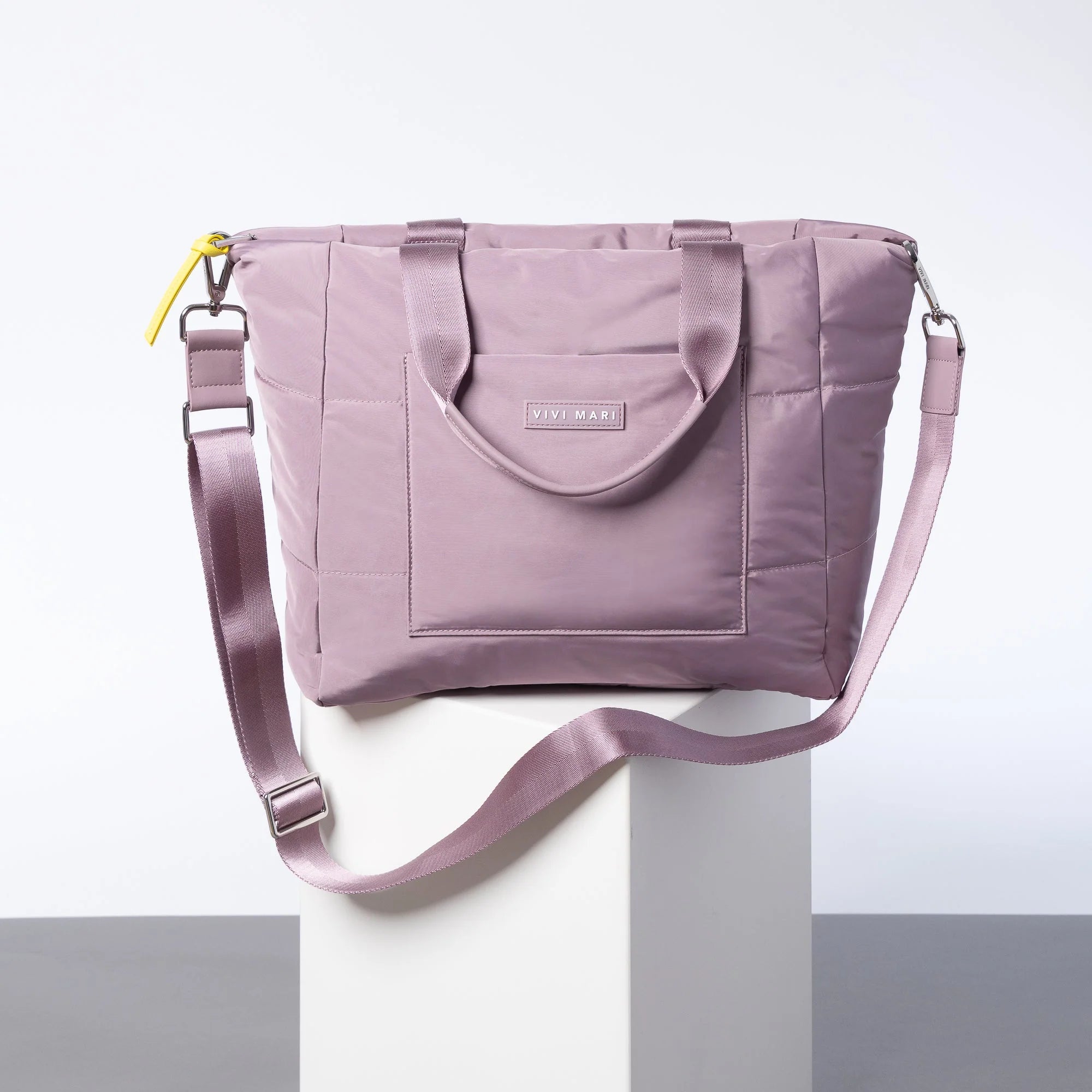 Padded Tote Bag Medium | Ash Plum