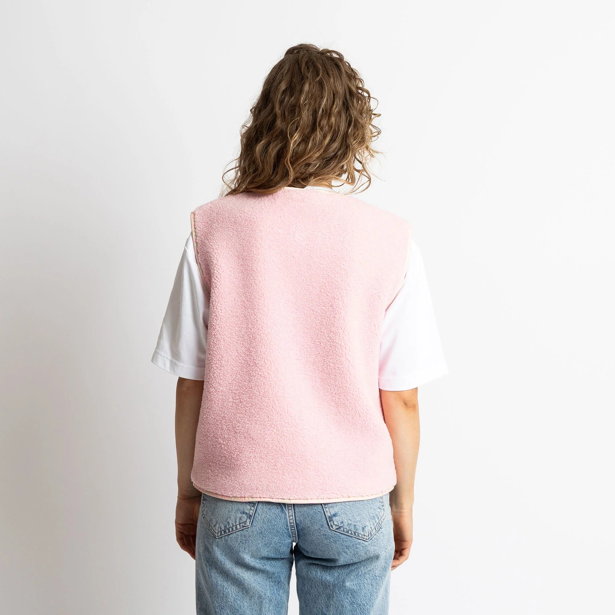 Teddy Fleece Weste | Candy Pale Pink