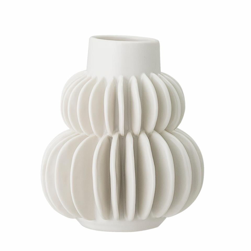 Steingut Vase Bloomingville HALFDAN | weiß oder schwarz